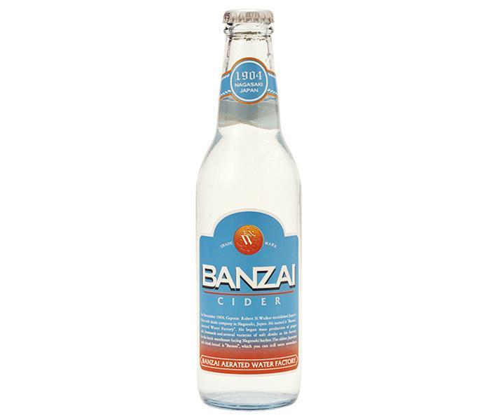 友桝飲料 バンザイサイダー 330ml瓶×24本入×(2ケース)｜ 送料無料 サイダー ソーダ 炭酸 スパークリング 8,704円