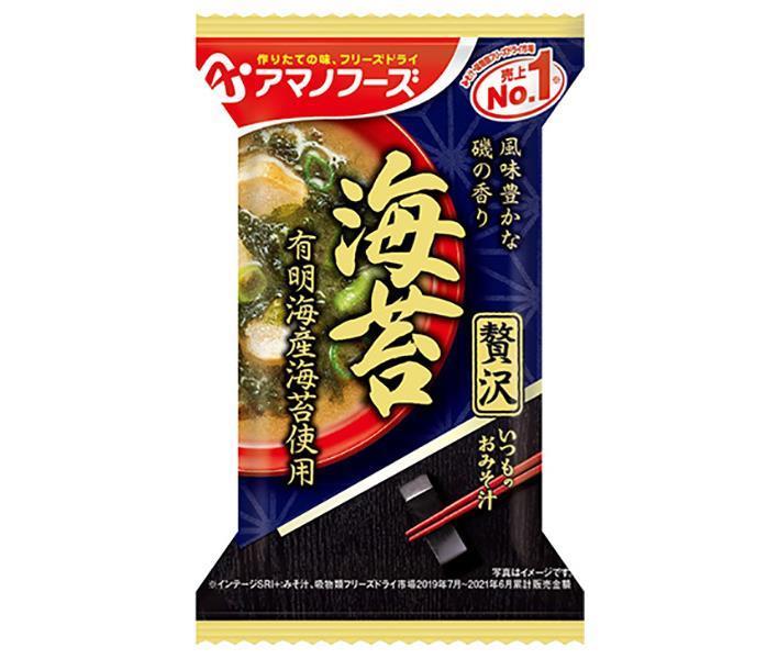 アマノフーズ フリーズドライ いつものおみそ汁贅沢 海苔 10食×6箱入×(2ケース)｜ 送料無料 一般食品 インスタント食品 味噌汁 即席