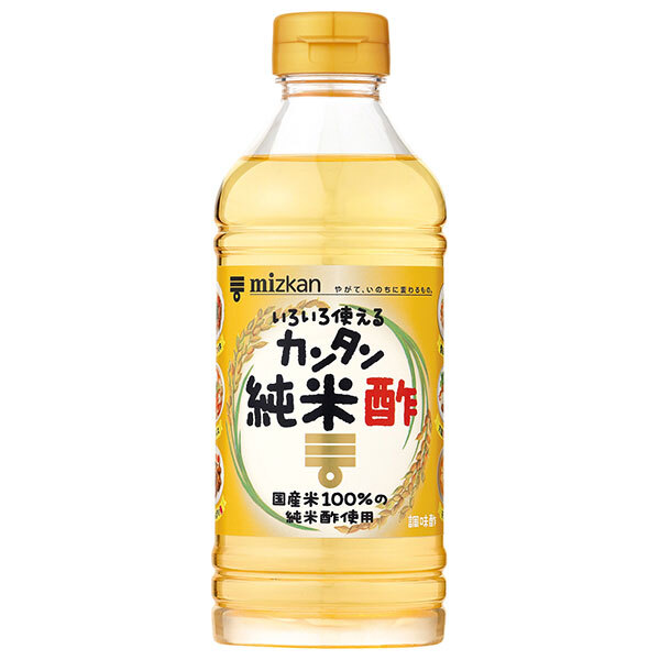 ミツカン カンタン純米酢 500ml&times;12本入&times;(2ケース)｜ 送料無料 米酢 調味料 酢 調味液 純米酢 国産米100%｜のぞみマーケット店