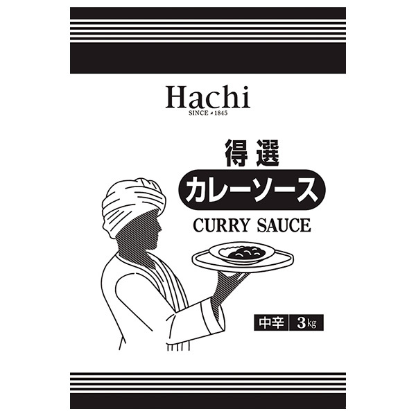 ハチ食品 得選カレーソース 中辛 3kg×4袋入×(2ケース)｜ 送料無料 一般食品 レトルト カレーソース 中辛