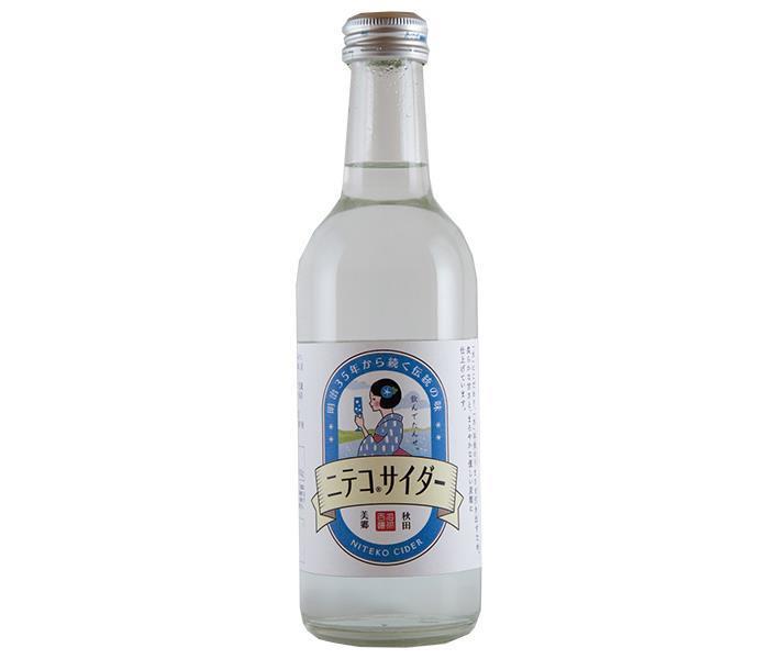 あきた美郷づくり ニテコサイダー 300ml瓶×24本入×(2ケース)| 送料無料 炭酸飲料 サイダー 瓶|のぞみマーケット店