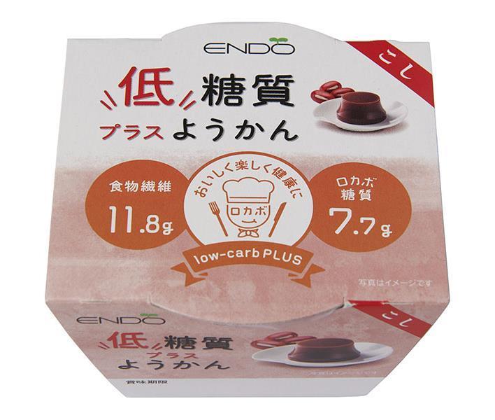 遠藤製餡 低糖質プラスようかん こし 90g×24(6×4)個入×(2ケース)｜ 送料無料 低糖質 こしあん 和菓子 ようかん 羊羹 菓子