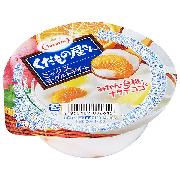 たらみ くだもの屋さん ミックスヨーグルトデザート 160g×36(6×6)個入×(2ケース)｜ 送料無料 ゼリー フルーツゼリー お菓子 おやつ