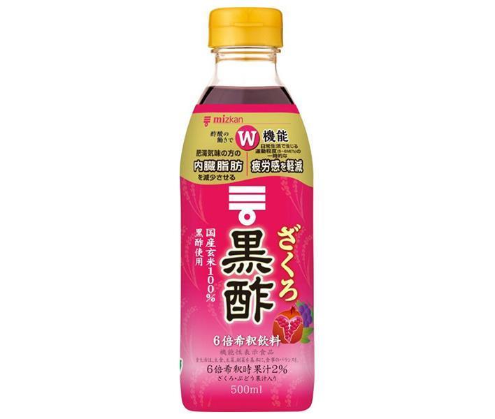 ミツカン ざくろ黒酢 【機能性表示食品】 500mlペットボトル×6本入×(2ケース)｜ 送料無料 ざくろ MIZKAN 健康酢 酢飲料 7,880円
