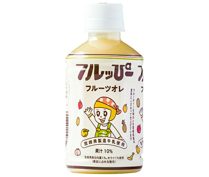サンA フルッぴー フルーツオレ 240mlペットボトル×24本入×(2ケース)｜ 送料無料 果実飲料 フルーツオレ PET 4,682円