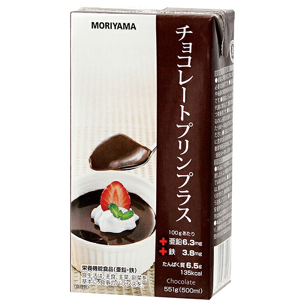 守山乳業 MORIYAMA チョコレートプリンプラス 551g紙パック×12本入×(2ケース)｜ 送料無料 プリン デザート スイーツ