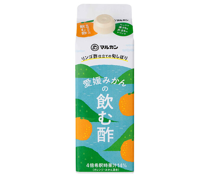 マルカン酢 リンゴ酢仕立ての旬しぼり 愛媛みかん 500ml紙パック&times;12本入&times;(2ケース)｜ 送料無料 飲料、酢、リンゴ酢、みかん｜のぞみマーケット店