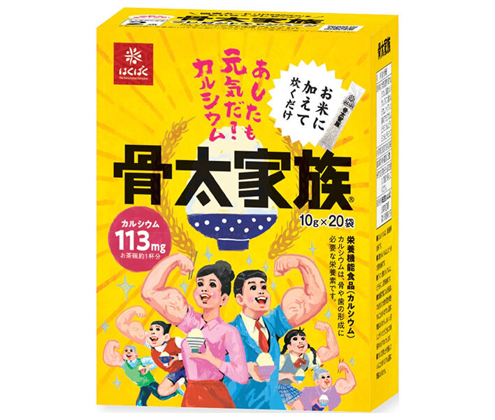 はくばく 骨太家族 200g(10g×20袋)×6袋入×(2ケース)｜ 送料無料 一般食品 麦 袋