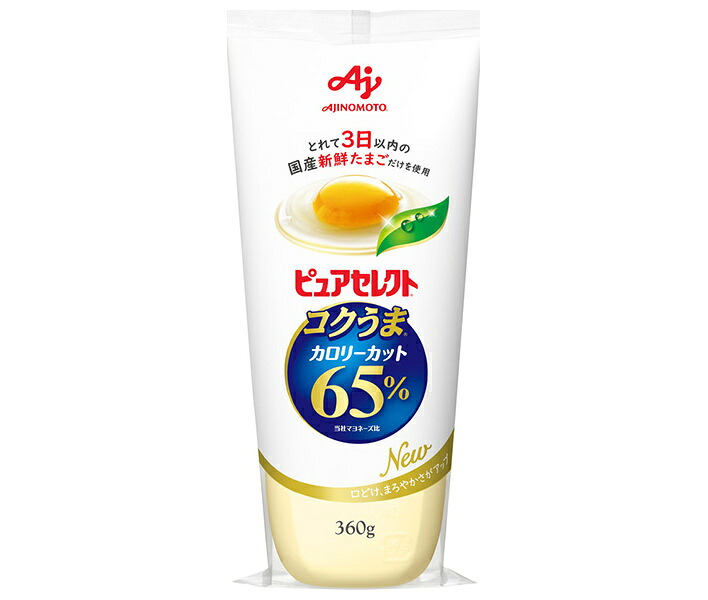 味の素 ピュアセレクト コクうま65%カロリーカット 360g×24本入×(2ケース)｜ 送料無料 調味料 食品 マヨネーズ カロリーオフ