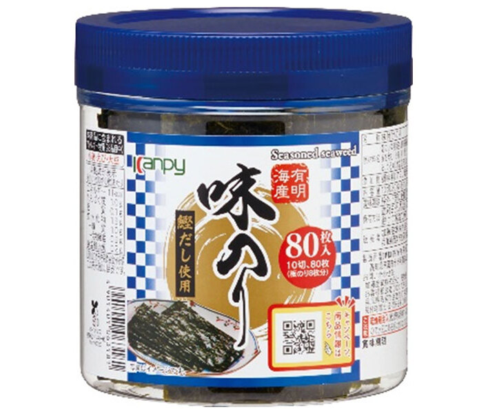 カンピー 有明海産卓上味のり 10切80枚×12個入×(2ケース)｜ 送料無料 味付け海苔 味付けのり のり ノリ 乾物 海苔