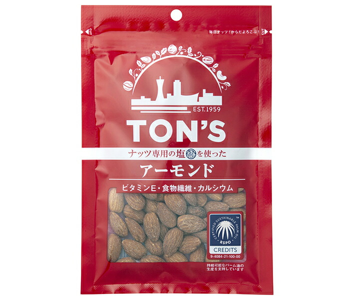 楽天市場】東洋ナッツ トン 食塩無添加 アーモンド 大 190g×10袋