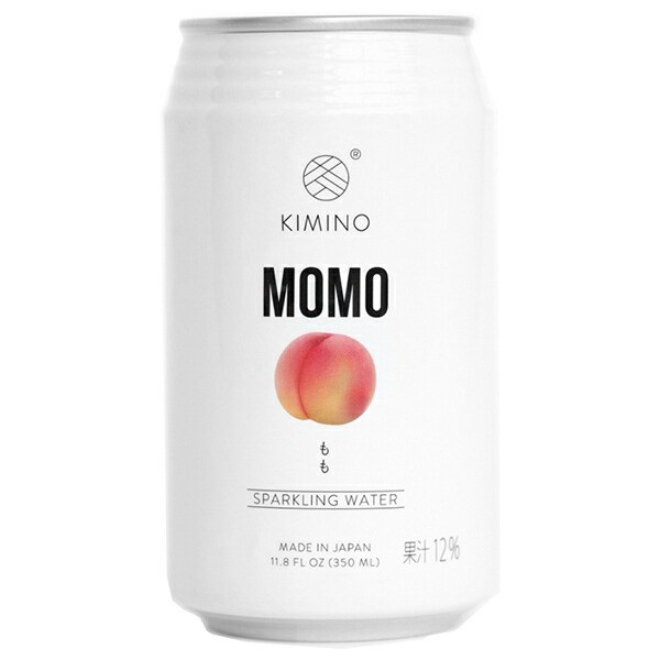 KIMINO DRINKS ももスパークリングウォーター 350ml缶×24本入×(2ケース)| 送料無料 スパークリング ジュース フルーツ 果物|のぞみマーケット店