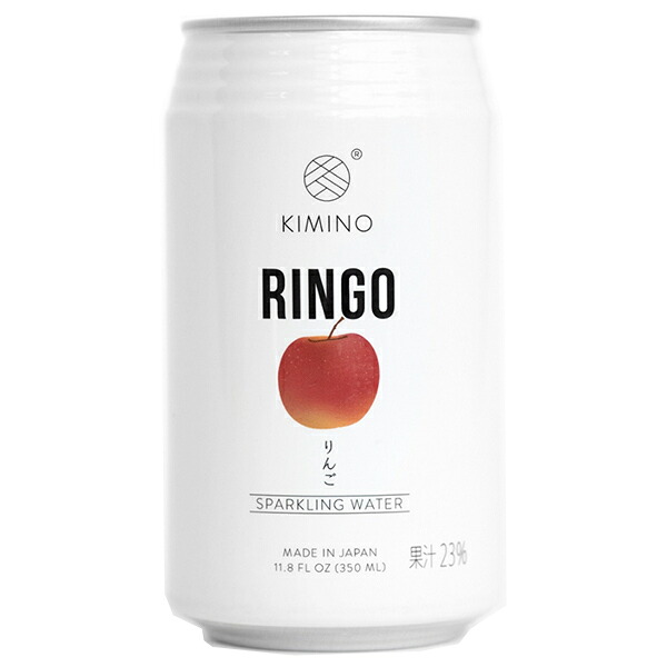 KIMINO DRINKS りんごスパークリングウォーター 350ml缶&times;24本入&times;(2ケース)｜ 送料無料 スパークリング ジュース フルーツ 果物｜のぞみマーケット店