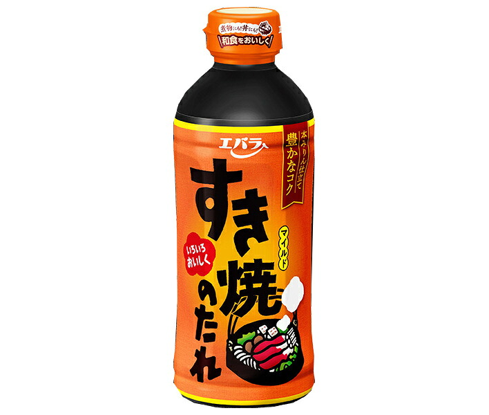 エバラ食品 すき焼のたれマイルド 500ml×12本入×(2ケース)| 送料無料 だし すきやき 素 鍋つゆ 素 鍋 ストレート|のぞみマーケット店