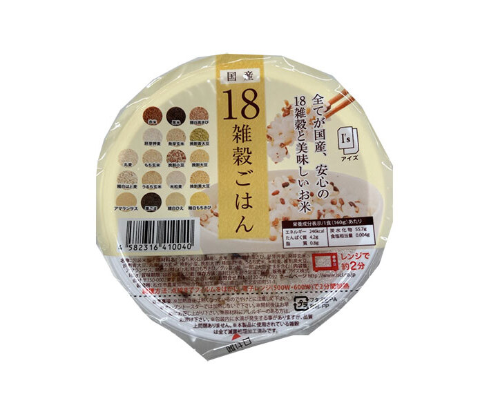 アイズ 国産18雑穀ごはん 160g×36個入｜ 送料無料 雑穀ごはん パックごはん