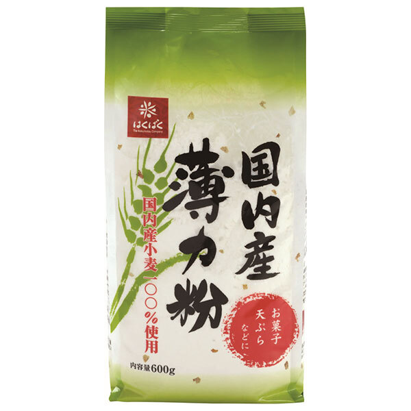 はくばく 国内産 薄力粉 600g×10袋入×(2ケース)｜ 送料無料 薄力粉 国内産