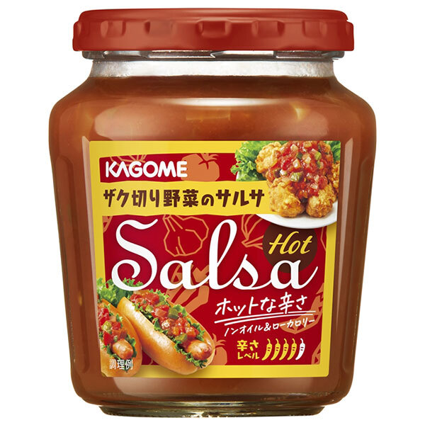カゴメ サルサホット 240g瓶×24個入｜ 送料無料 ディップ 野菜ディップ ソース ペースト サルサソース 辛い