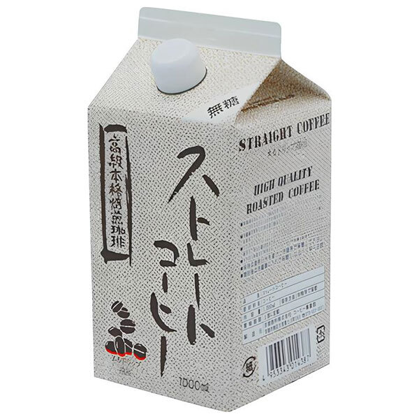 京都飲料 アイスコーヒー(無糖) 1000ml紙パック×12本入×(2ケース)| 送料無料 コーヒー 無糖