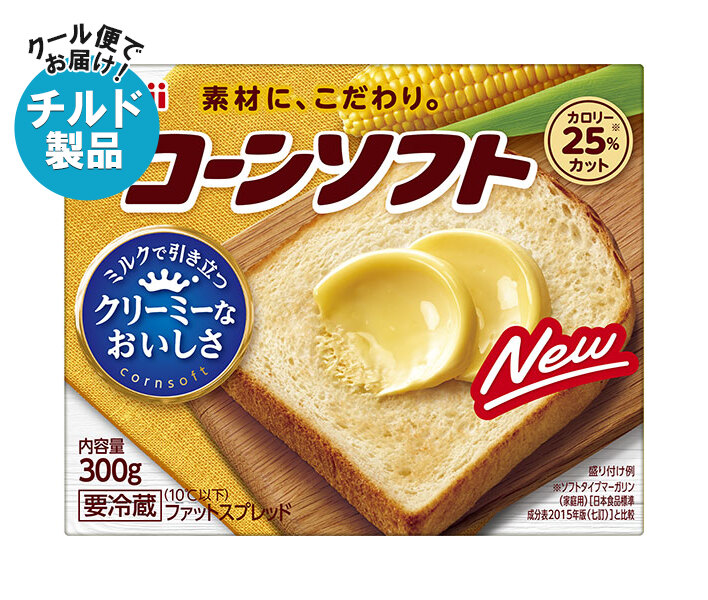明治 コーンソフト 300g×12箱入×(2ケース) チルド 冷蔵品| 送料無料 チルド バター マーガリン 乳製品 meiji