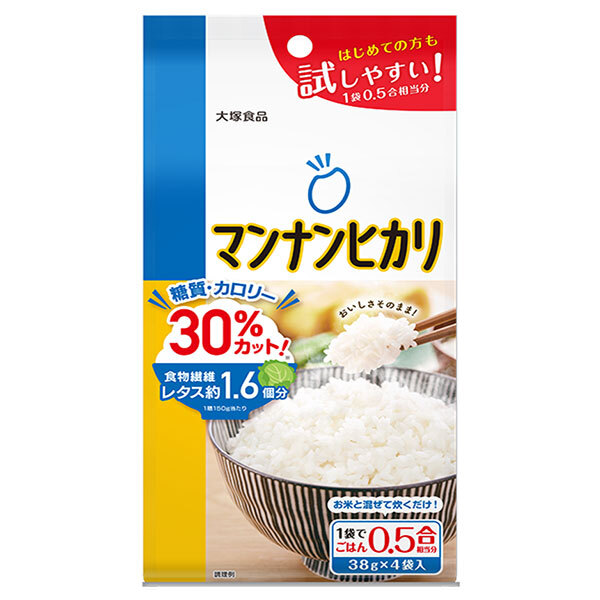 大塚食品 マンナンヒカリ スティックタイプ 152g×20袋入×(2ケース)｜ 送料無料 お米 こんにゃく ご飯 ごはん 食物繊維 カロリーカット