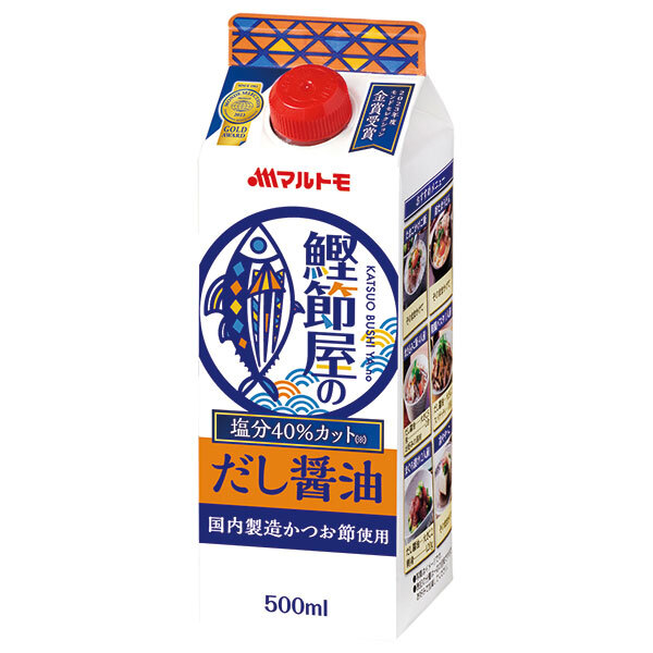 マルトモ 鰹節屋のだし醤油 500ml紙パック×15本入×(2ケース)｜ 送料無料 一般食品 調味料 だし醤油
