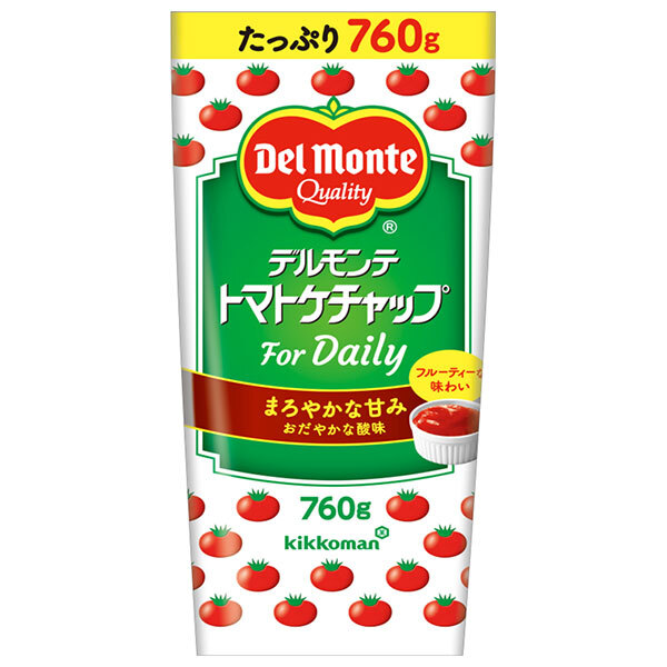 デルモンテ トマトケチャップ For Daily 760g×12本入×(2ケース)｜ 送料無料 一般食品 調味料 とまと ケチャップ
