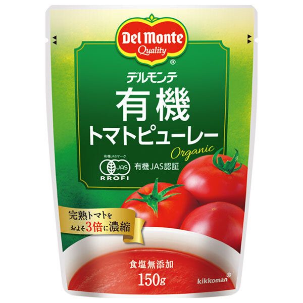 デルモンテ 有機トマトピューレー 150g×12個入×(2ケース)｜ 送料無料 ケチャップ 調味料 とまと