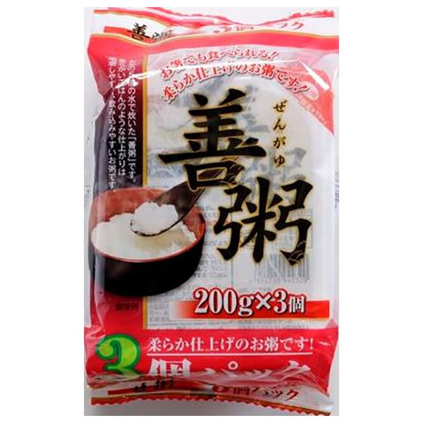たかの 善粥 3個パック (200g×3個)×8袋入×(2ケース)｜ 送料無料 一般食品 レトルト食品 ご飯 お粥 おかゆ