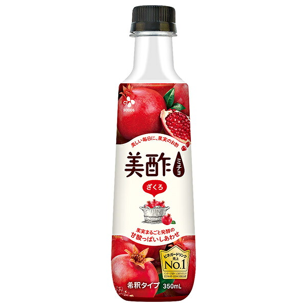 CJジャパン 美酢(ミチョ) ミニざくろ 350mlペットボトル×20本入×(2ケース)｜ 送料無料 酢飲料 韓国 ざくろ ザクロ