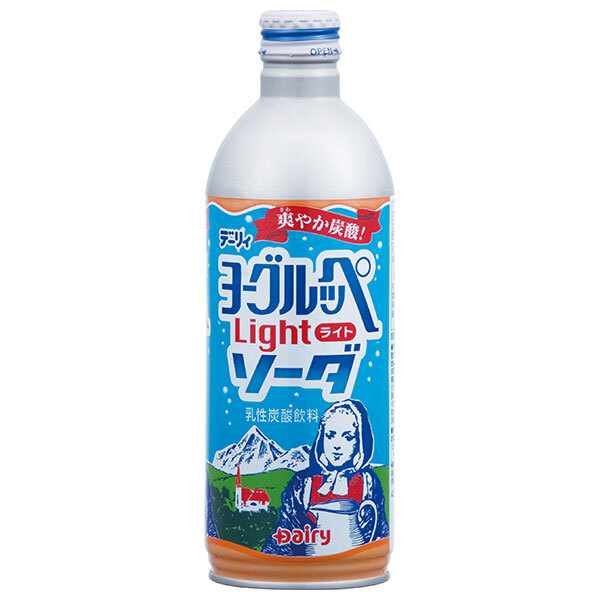 南日本酪農協同 ヨーグルッペ ライトソーダ 490mlボトル缶×24本入×(2ケース)｜ 送料無料 炭酸 乳性 ソーダ ボトル缶