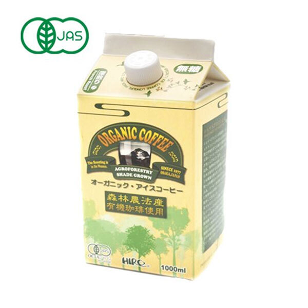 ヒロコーヒー オーガニック ネルドリップアイスコーヒー 1000ml紙パック×12本入×(2ケース)｜ 送料無料 アイスコーヒー 有機 珈琲 JAS コーヒー