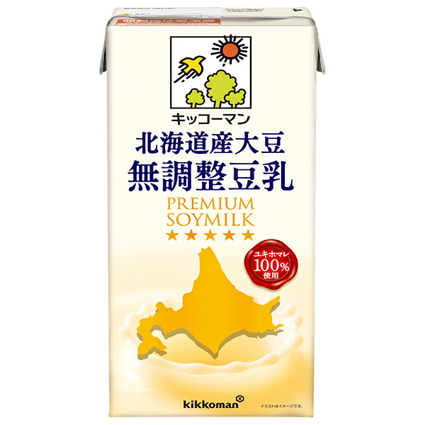 キッコーマン 北海道産大豆 無調整豆乳 1000ml紙パック×12(6×2)本入×(2ケース)｜ 送料無料 豆乳 キッコーマン 無調整 1l 紙パック