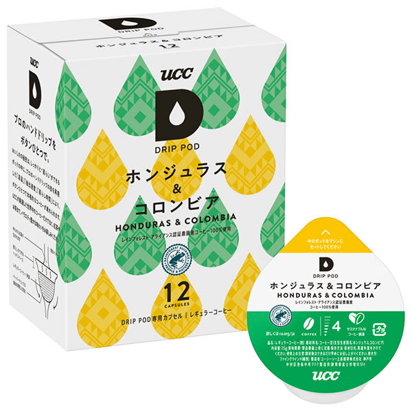 UCC DRIP POD(ドリップポッド) ホンジュラス&コロンビア 12P×12箱入｜ 送料無料 専用カプセル ucc コーヒー 珈琲