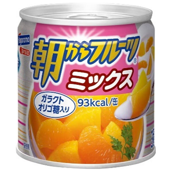 はごろもフーズ 朝からフルーツ ミックス 190g缶×24個入×(2ケース)｜ 送料無料 缶詰 果物 みかん パイン パイナップル 桃