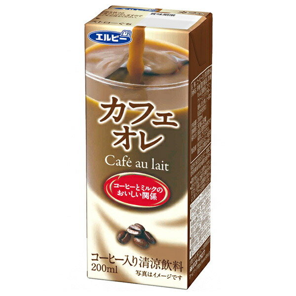 エルビー カフェオレ 200ml紙パック×24本入×(2ケース)｜ 送料無料 コーヒー 珈琲 紙パック 乳飲料 4,237円