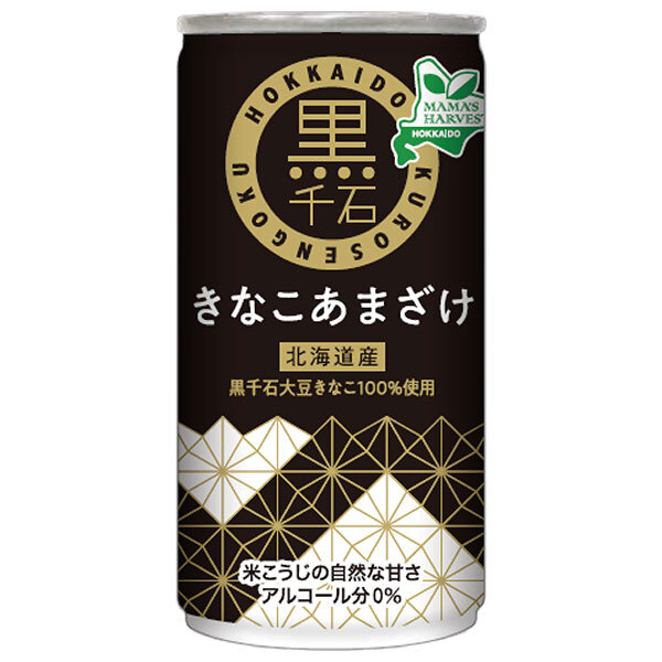 国分北海道 MAMAS HARVEST 北海道産 黒千石 きなこあまざけ 190g缶×30本入｜ 送料無料 甘酒 米麹 米こうじ アルコール分0%