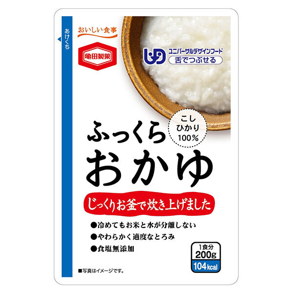 亀田製菓 ふっくらおかゆ 200gパウチ×24袋入×(2ケース)| 送料無料 一般食品 レトルト食品 ご飯 お粥