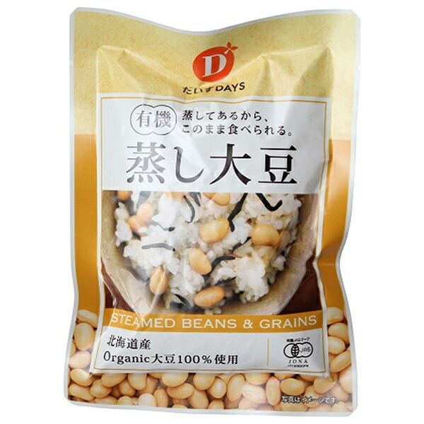 だいずデイズ 有機蒸し大豆 100g×10袋入×(2ケース)｜ 送料無料 大豆 だいず 豆 まめ