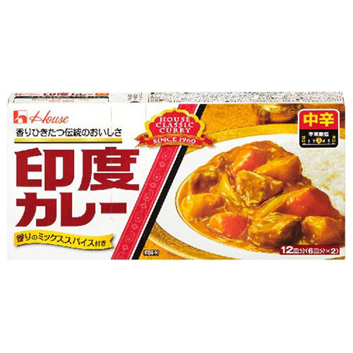 ハウス食品 印度カレー 中辛 230g×10個入｜ 送料無料 調味料、カレー ルウ