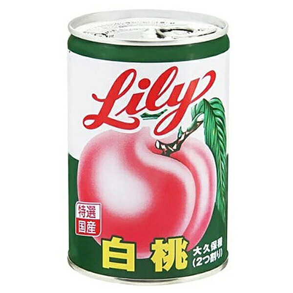 リリーコーポレーション Lily リリーの白桃4号缶 425g×12個入｜ 送料無料 缶詰 白桃 もも ピーチ Lily 菓子材料