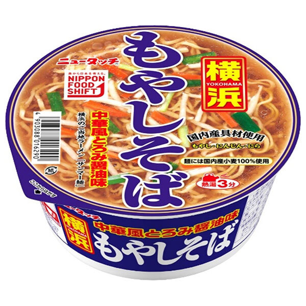 ヤマダイ ニュータッチ 横浜もやしそば 92g×12個入｜ 送料無料 一般食品 インスタント食品 カップラーメン 醤油ラーメン画像