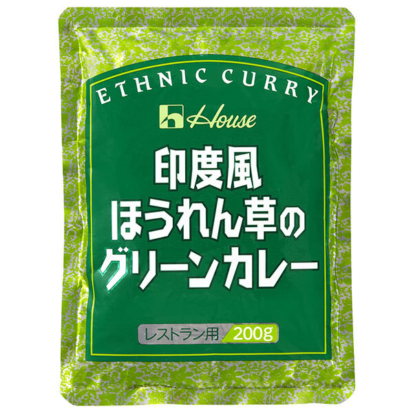 ハウス食品 印度風ほうれん草のグリーンカレー 200g×30袋入×(2ケース)| 送料無料 レトルト カレー