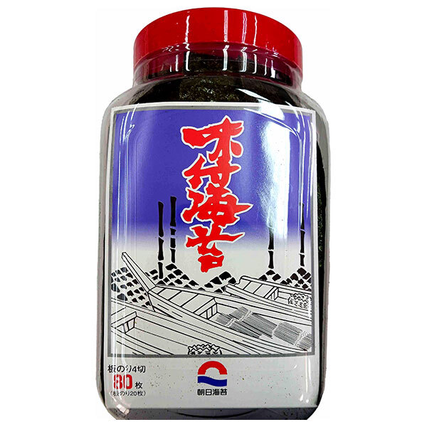 朝日海苔本舗 味付海苔 4切80枚(板のり20枚)×3個入×(2ケース)｜ 送料無料 一般食品 乾物 海苔 味付け海苔 のり