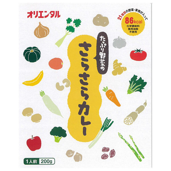オリエンタル たっぷり野菜のさらさらカレー 200g×30個入｜ 送料無料 一般食品 カレー レトルト