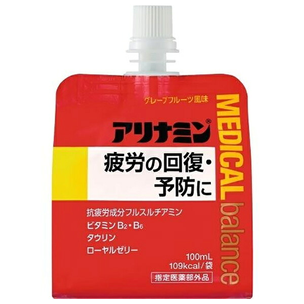 アリナミン製薬 アリナミン メディカルバランス グレープフルーツ風味 100mlパウチ×36本入×(2ケース)| 送料無料 医薬部外品 栄養ドリンク 疲労回復 ゼリー飲料|のぞみマーケット店