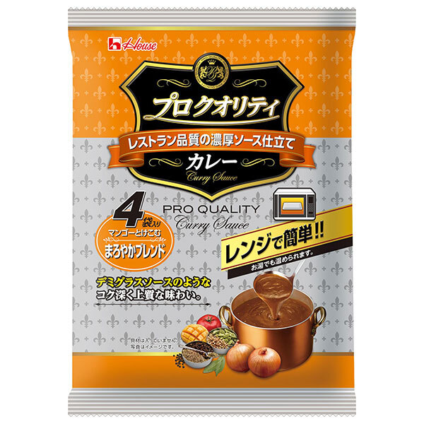 ハウス食品 プロ クオリティ カレー 4袋入り まろやかブレンド 680g(170g×4袋)×6個入×(2ケース)｜ 送料無料 レンジ調理 カレー レトルト ビーフカレー