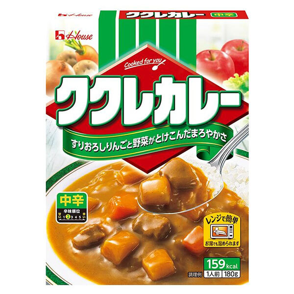 ハウス食品 ククレカレー 中辛 180g×30個入×(2ケース)| 送料無料 一般食品 レトルト食品 カレー