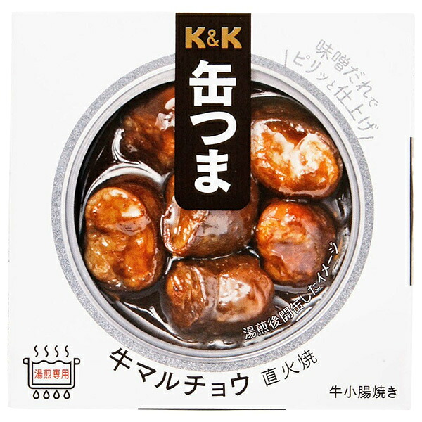 【送料無料・メーカー/問屋直送品・代引不可】国分 K&K 缶つまホルモン 牛マルチョウ 直火焼 50g×6個入×(2ケース)｜ おつまみ 缶詰