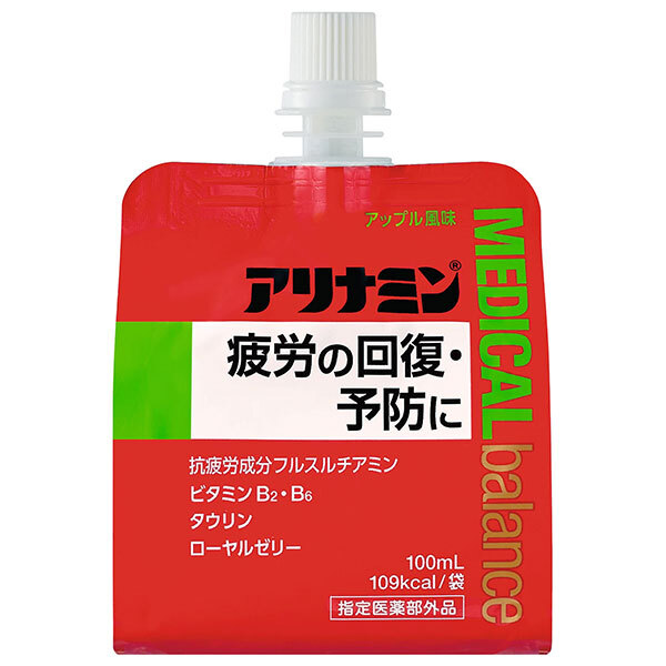 アリナミン製薬 アリナミン メディカルバランス アップル風味 100mlパウチ×36本入×(2ケース)｜ 送料無料 医薬部外品 栄養ドリンク 疲労回復 ゼリー飲料