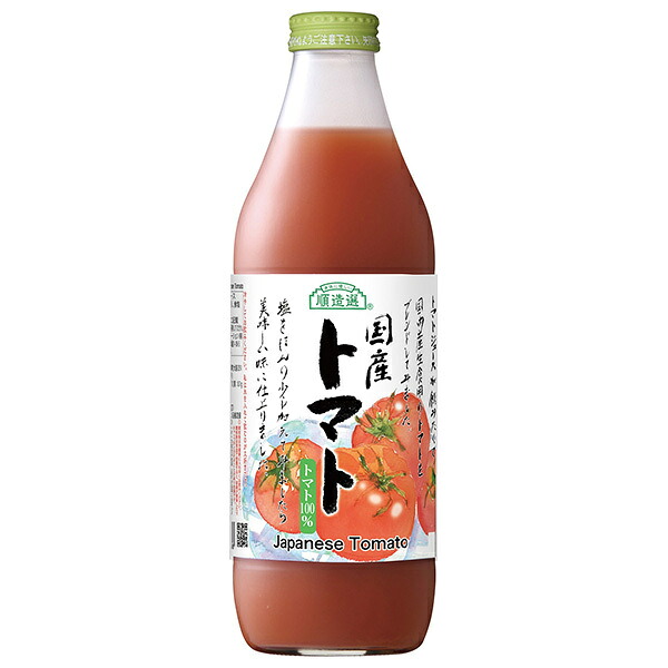 マルカイコーポレーション 順造選 国産トマト 1000ml瓶&times;12(6&times;2)本入｜ 送料無料 トマトジュース 野菜ジュース とまと 国産トマト 100%｜のぞみマーケット店